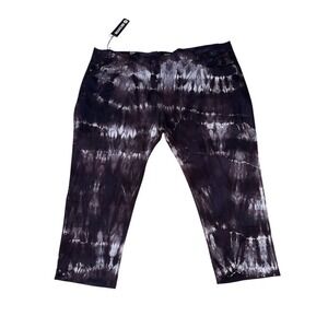 Makobi‎ Jeans Men 58x32 Brown Black Tie Dye Comfort Fit Straight Leg streetwear